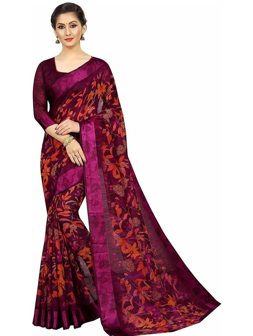 floral printed saree  - 19199600 -  Zoom Image - 0