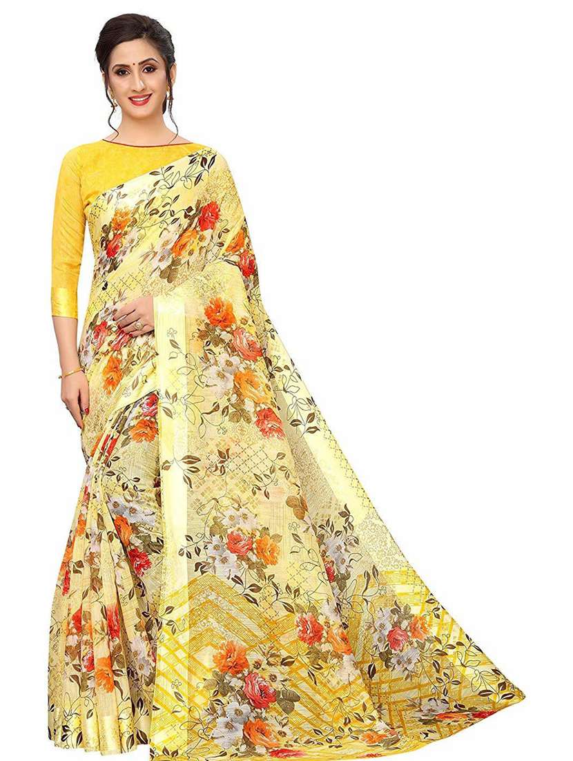 floral printed saree  - 19199603 -  Zoom Image - 0