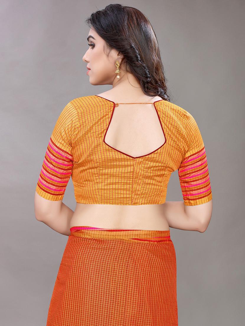 embroidered woven saree with blouse - 19199753 - Standard Image - 3