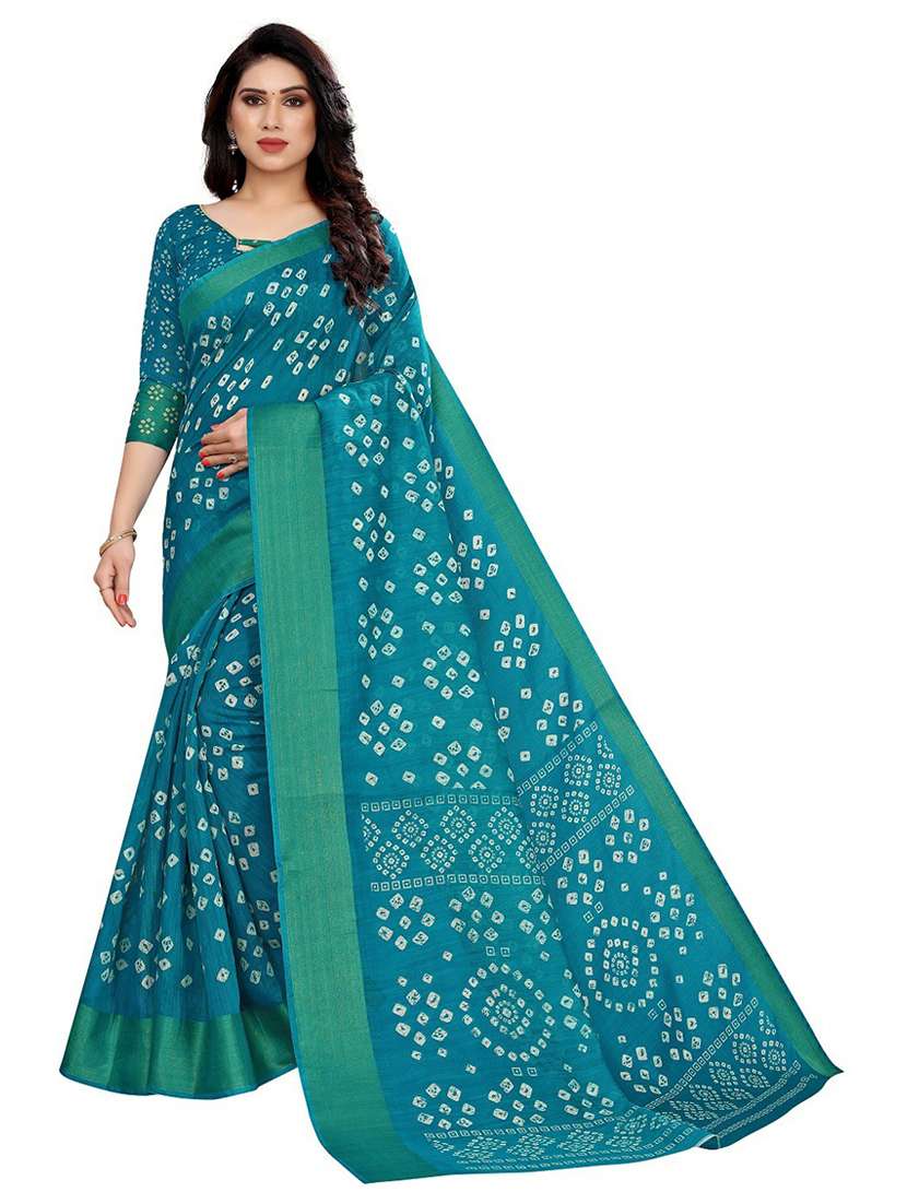 bandhani printed saree with blouse - 19200111 - Zoom Image - 0
