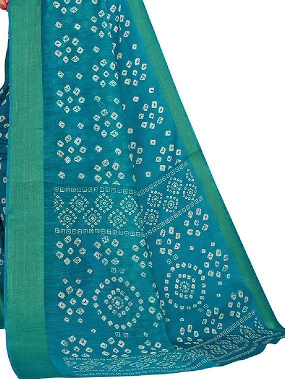 bandhani printed saree with blouse - 19200111 - Standard Image - 3