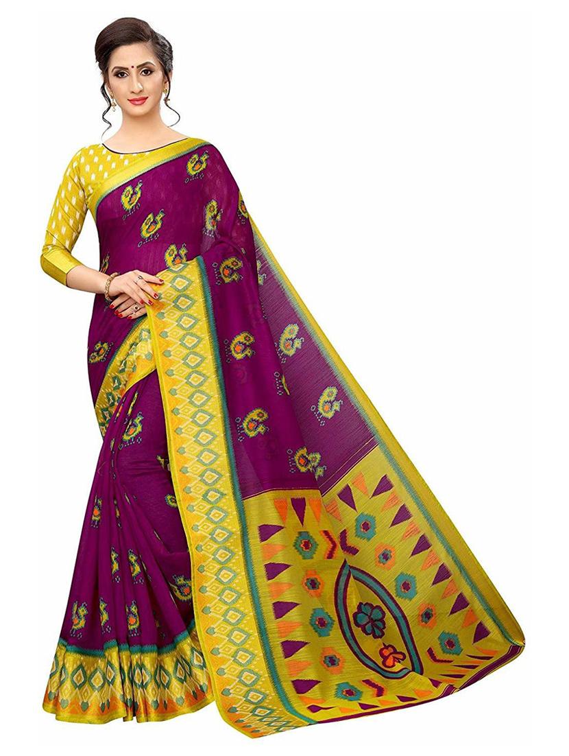 batik printed saree - 19200132 - Zoom Image - 0