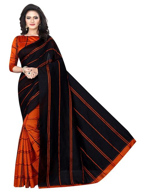 checkered half & half saree with blouse - 19200203 - Standard Image - 0