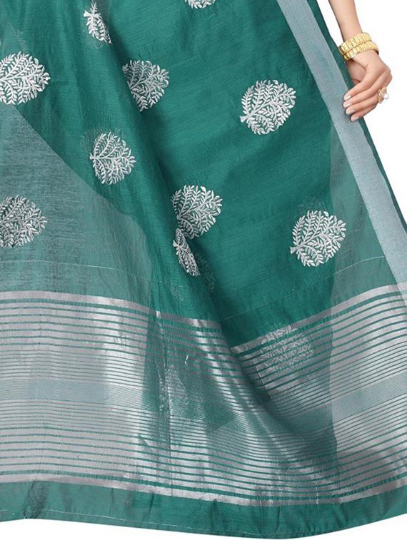 self design woven saree with blouse - 19200253 - Standard Image - 3