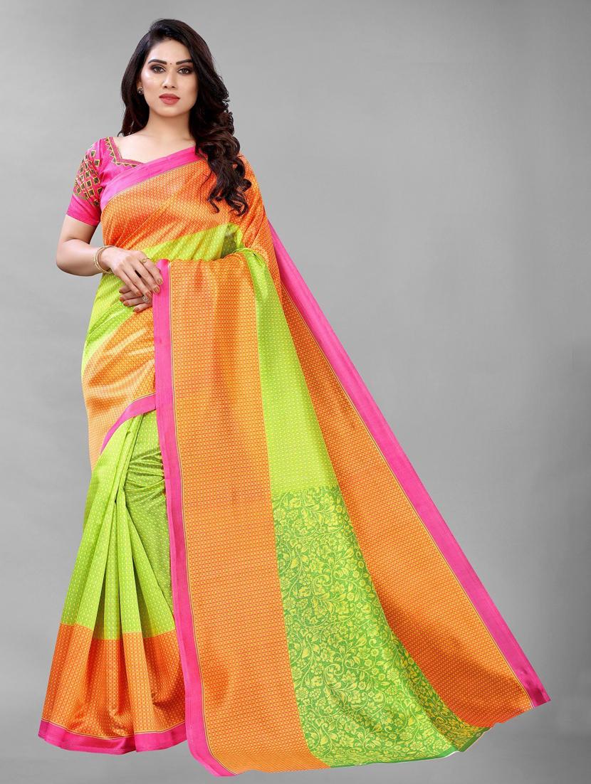 self design woven saree with blouse - 19200276 - Zoom Image - 0