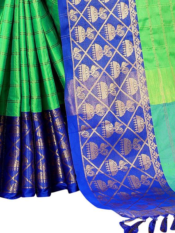 self design woven saree with blouse - 19200291 - Standard Image - 3
