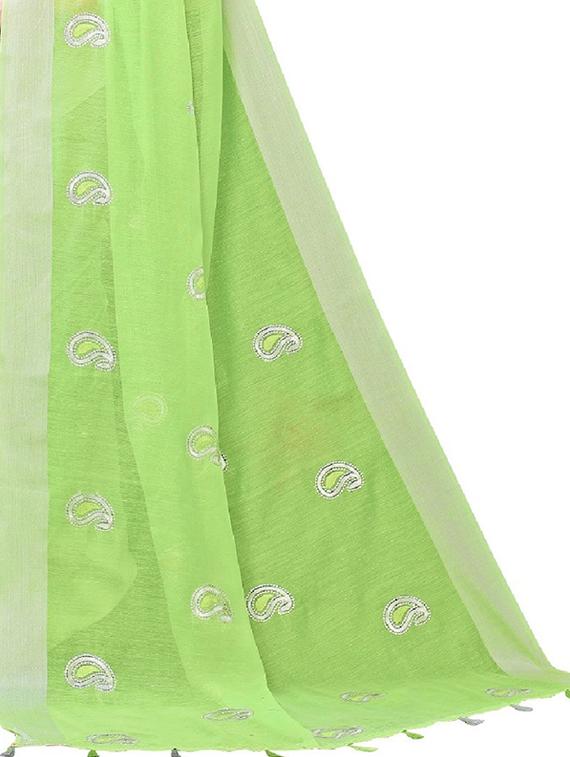 floral printed saree with blouse - 19200316 - Standard Image - 3
