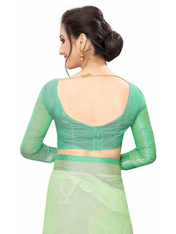 self design woven saree with blouse - 19200345 - Standard Image - 3