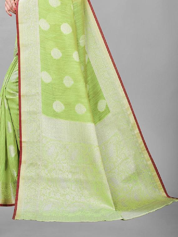 self design woven saree with blouse - 19200388 - Standard Image - 3