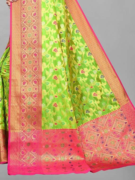 self design woven saree with blouse - 19200396 - Standard Image - 3
