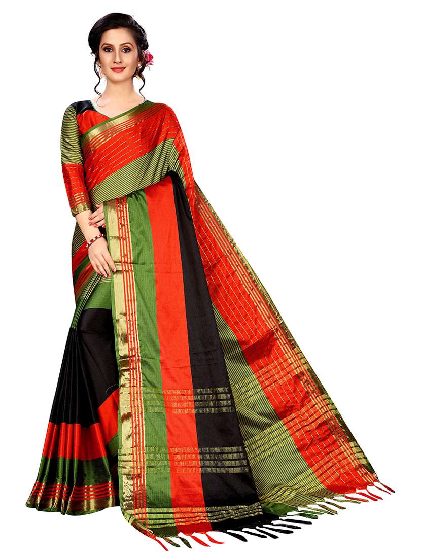 self design woven saree with blouse - 19200404 - Zoom Image - 0