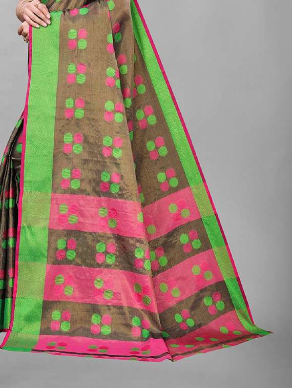 self design woven saree with blouse - 19200407 - Standard Image - 3