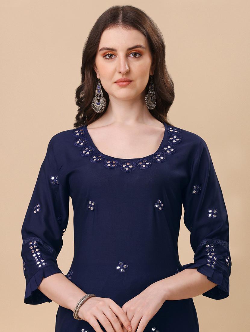 embroidered kurta pant set - 19200512 - Standard Image - 5