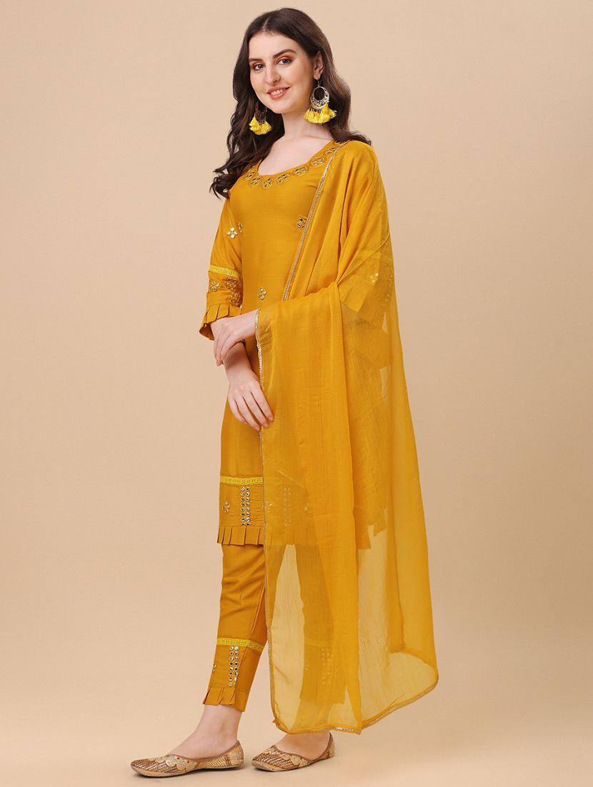 embroidered kurta pant set - 19200514 - Zoom Image - 0