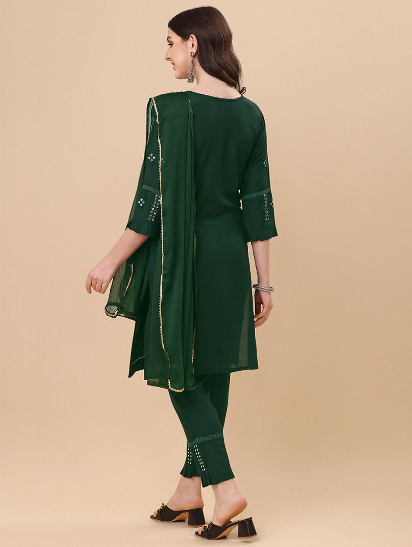 embroidered kurta pant set - 19200516 - Standard Image - 3