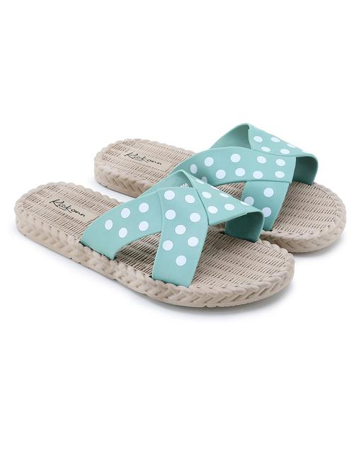 green silp-on sandal - 19201055 - Standard Image - 0