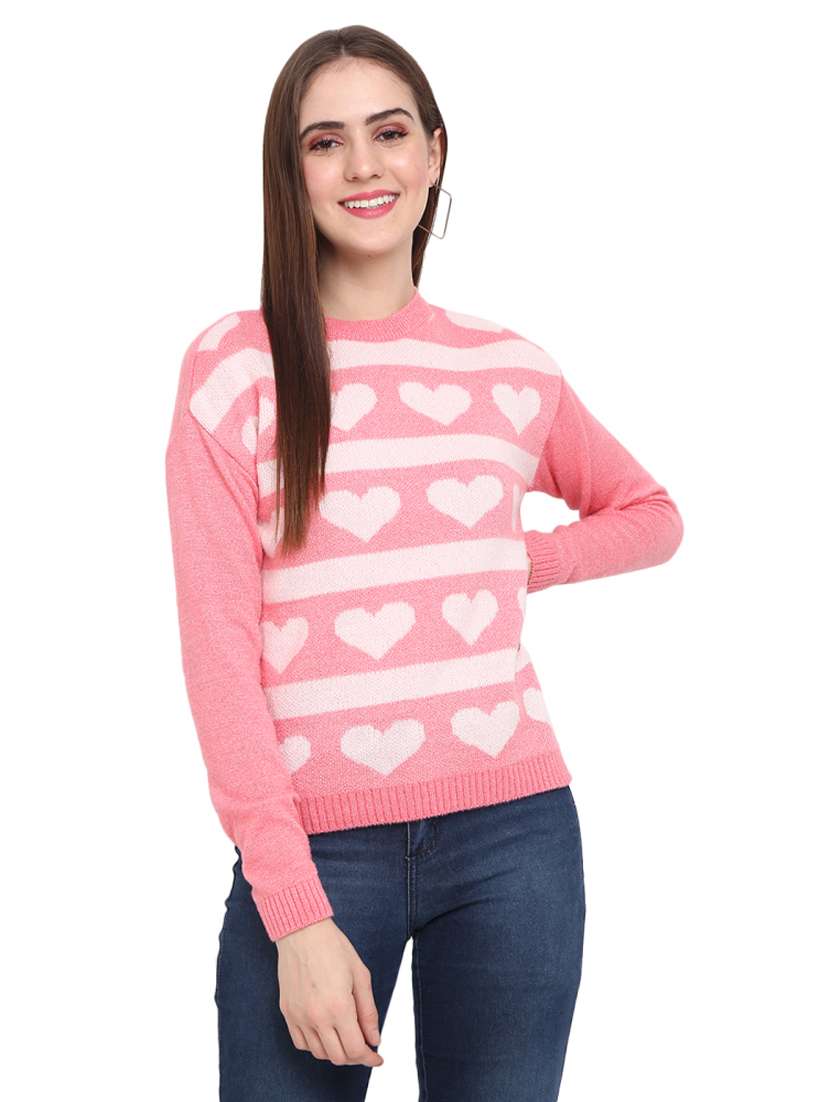 self design acrylic wool pillovers