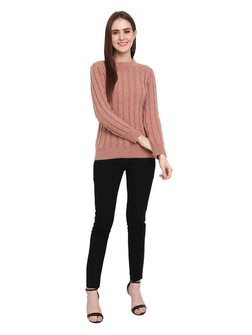 self design acrylic wool pullover - 19204932 -  Standard Image - 3