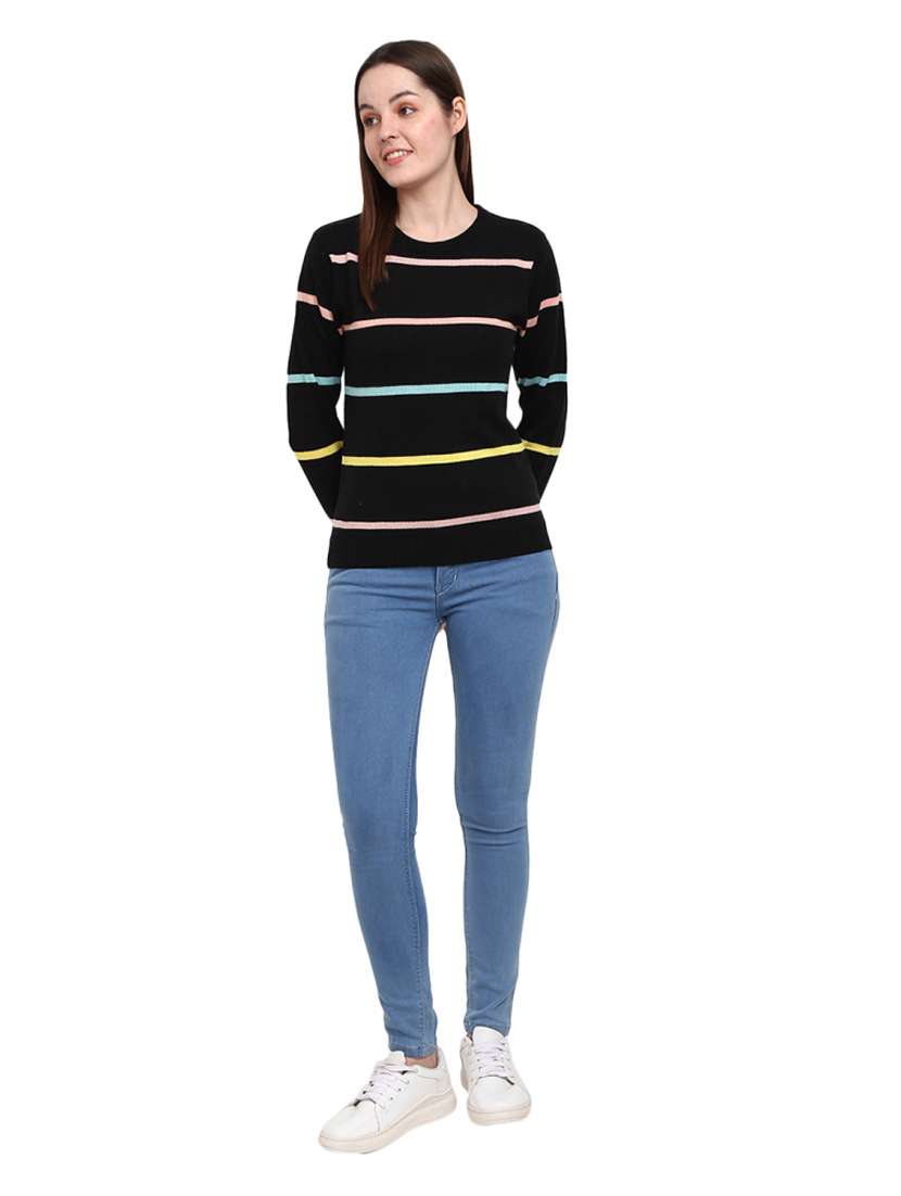 self design acrylic wool pullover - 19204938 -  Standard Image - 3