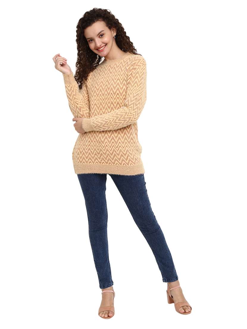 self design acrylic wool pullover - 19204950 -  Standard Image - 3