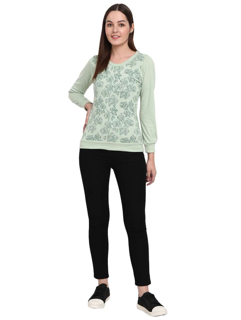 women floral acrylic wool pullover - 19204962 -  Standard Image - 3