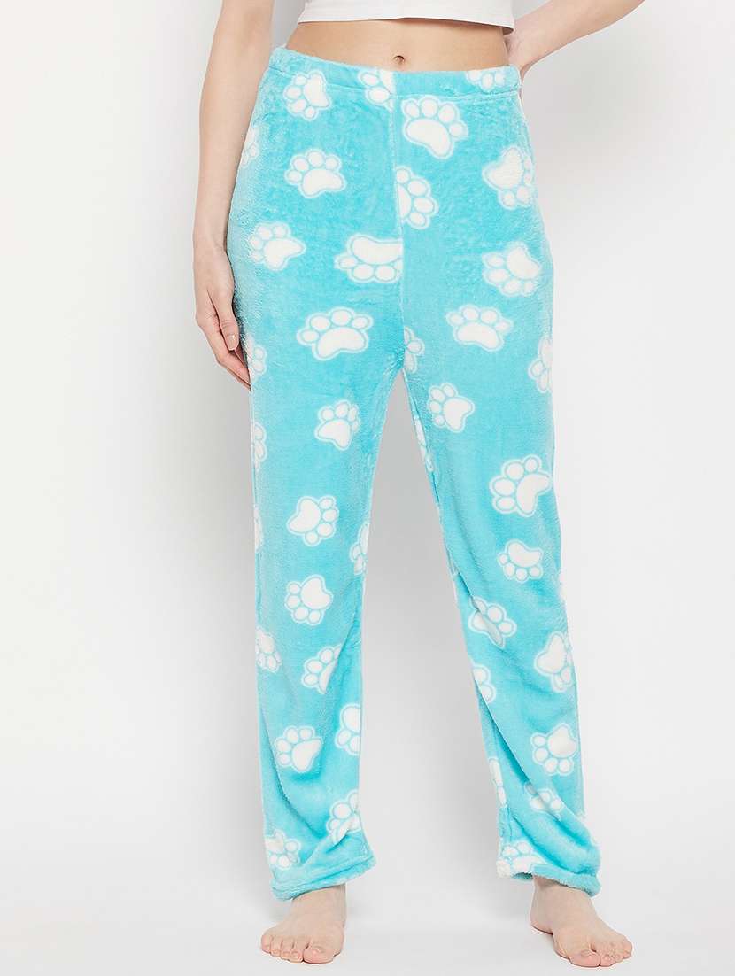 women woolen printed pajama