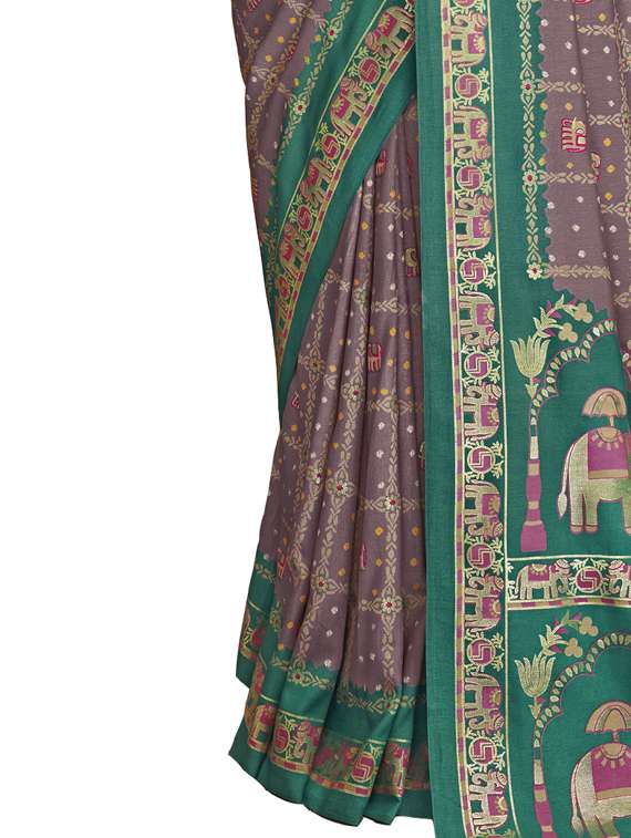 self design woven saree with blouse - 19205986 -  Standard Image - 3