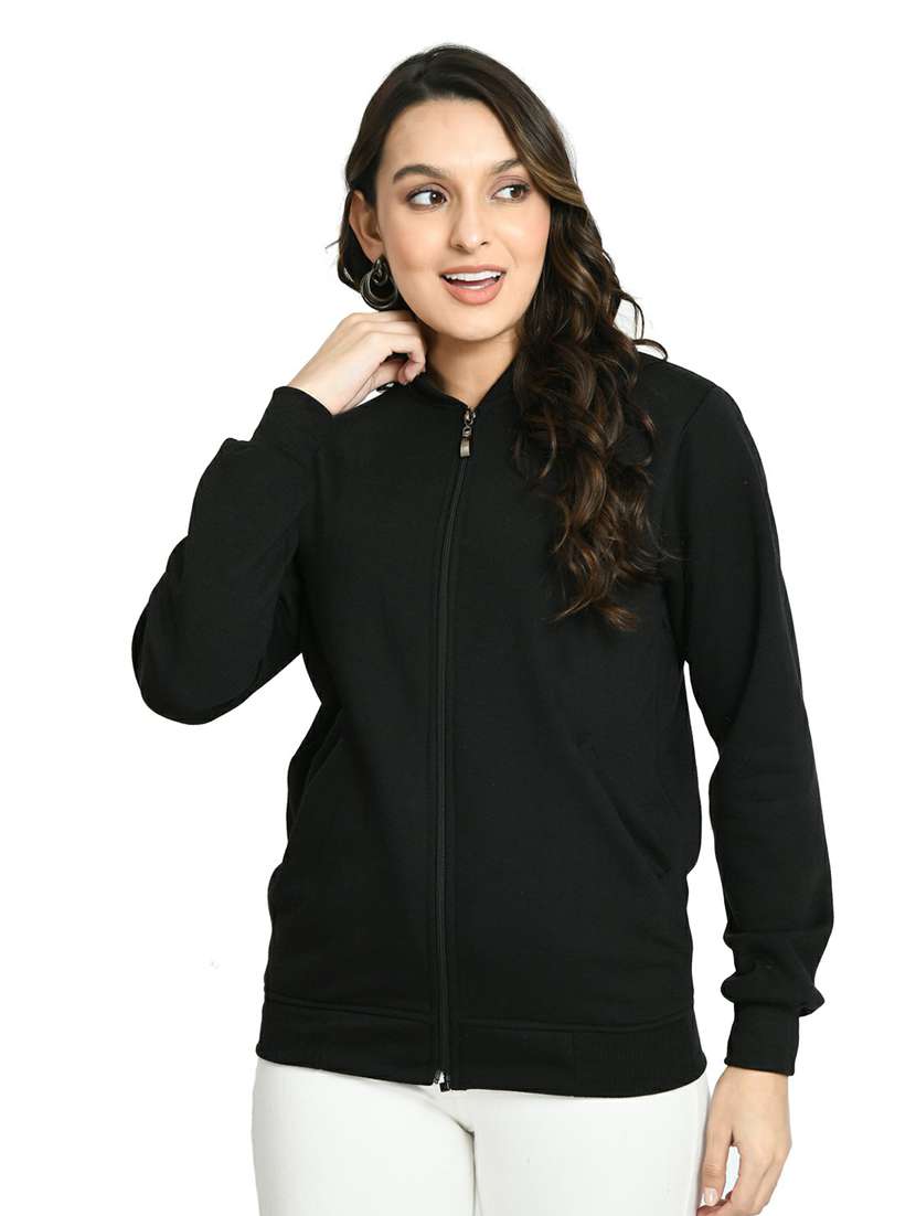Buy online Solids Fleece Regular Jacket from jackets and blazers