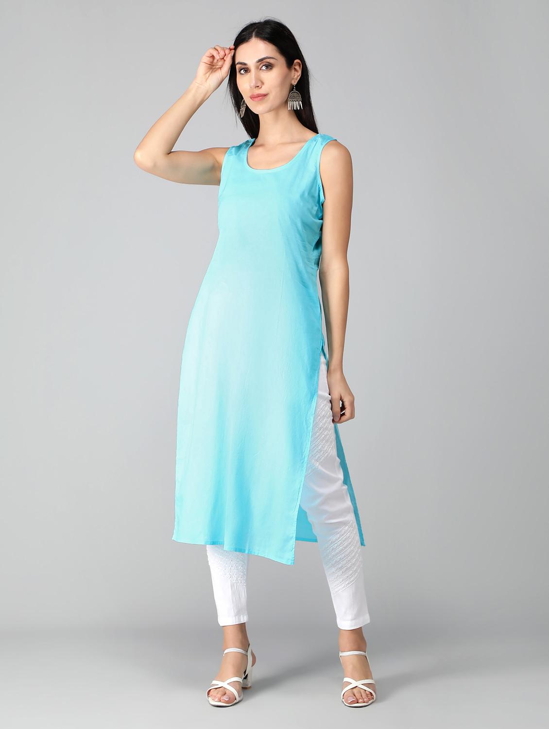 women's straight kurta - 19207400 - Standard Image - 3