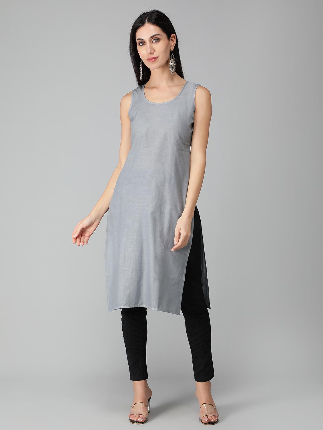women's straight kurta - 19207407 - Standard Image - 3
