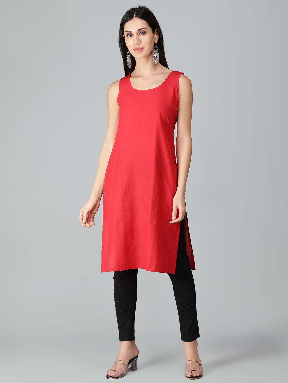 women's straight kurta - 19207408 - Standard Image - 3