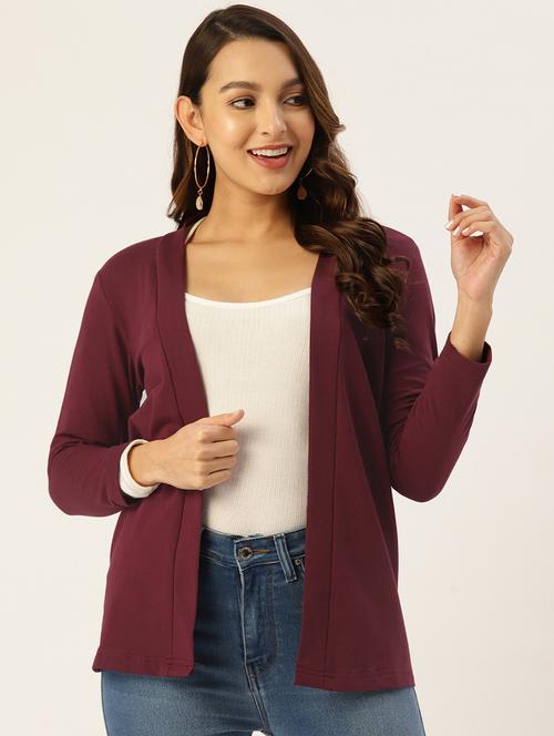 long sleeved solid regular shrug - 19207565 - Standard Image - 0