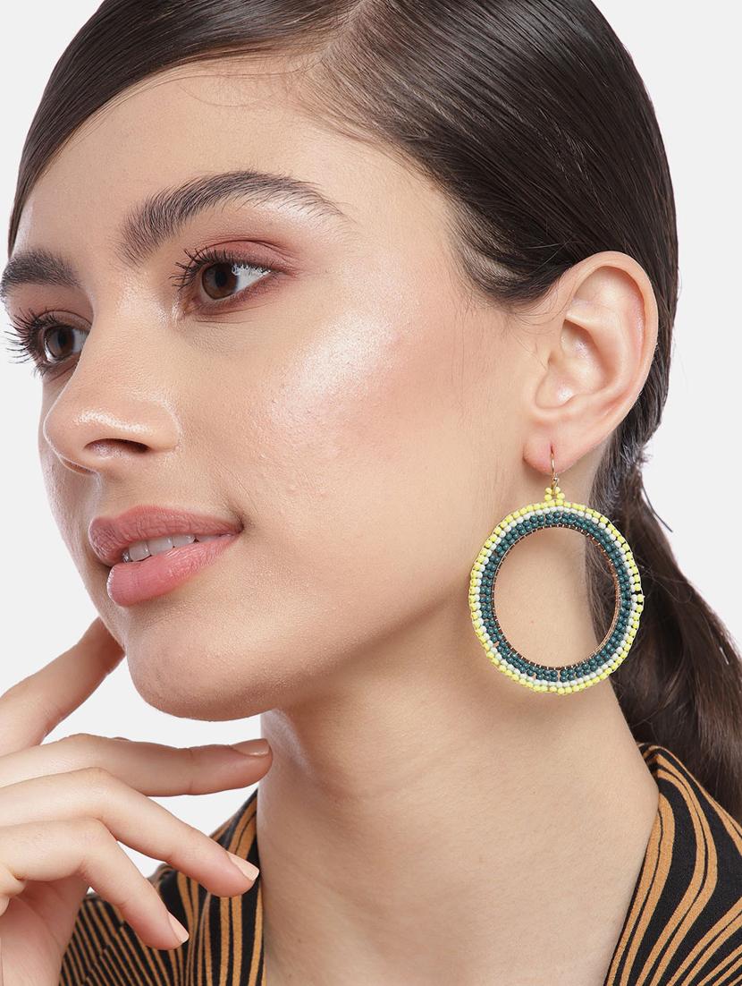 multi colored metal hoop earring - 19207917 - Standard Image - 3