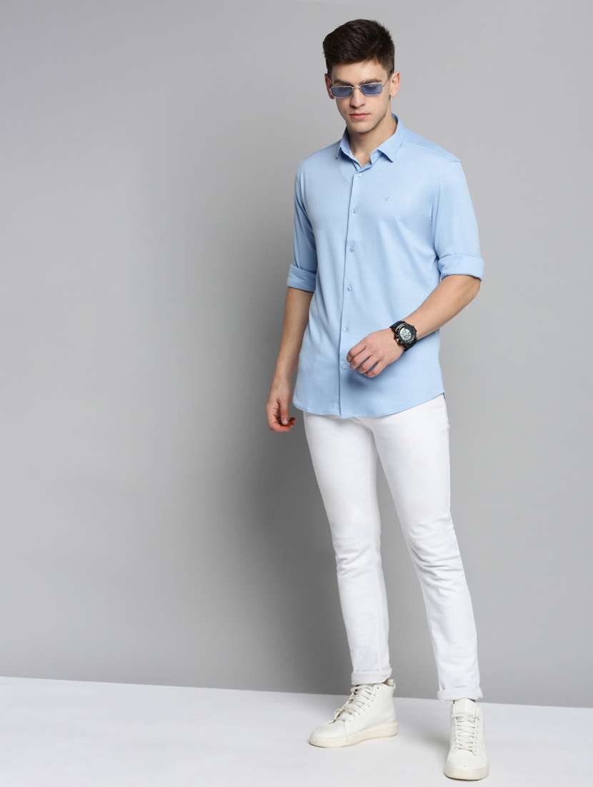 mens solid casual shirt - 19208100 -  Standard Image - 3