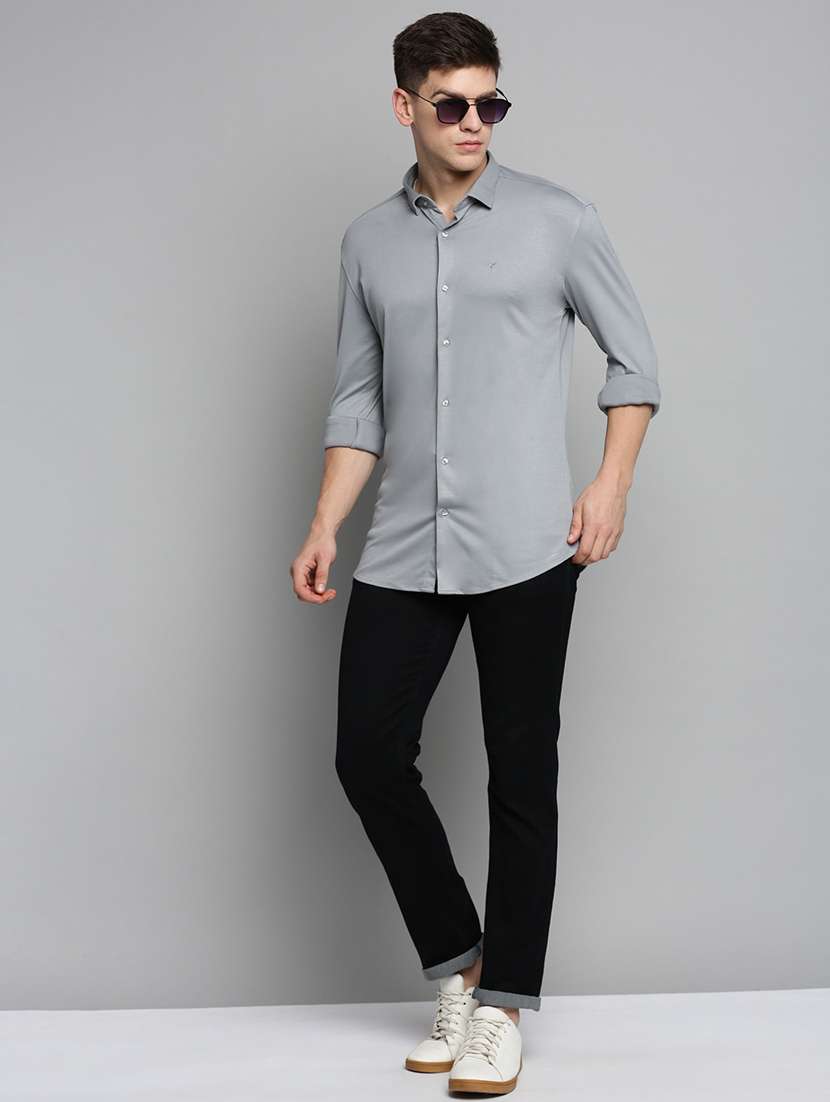 mens solid casual shirt - 19208103 -  Standard Image - 3