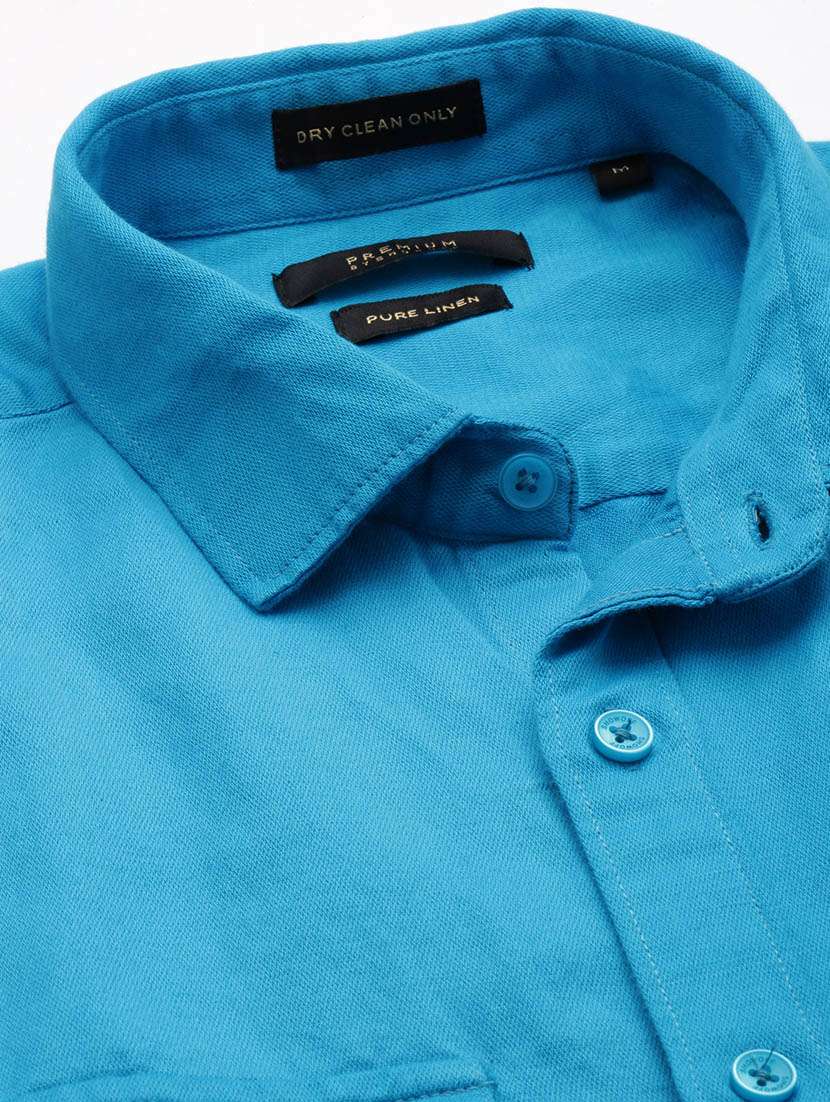 men solid long sleeve regular fit casual shirt - 19208111 -  Standard Image - 5