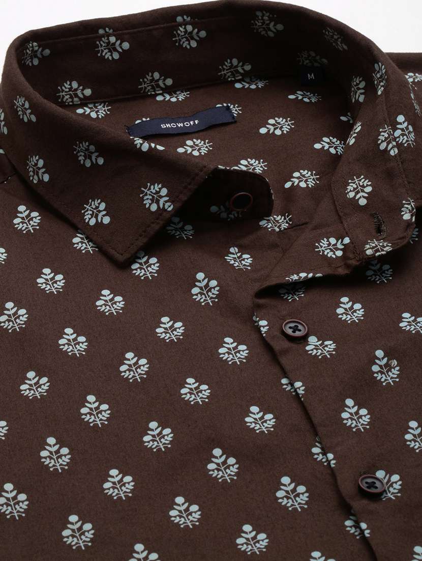 mens printed casual shirt - 19208121 - Standard Image - 5
