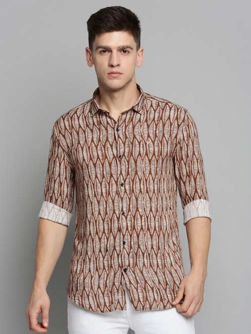 mens printed casual shirt - 19208129 -  Standard Image - 0