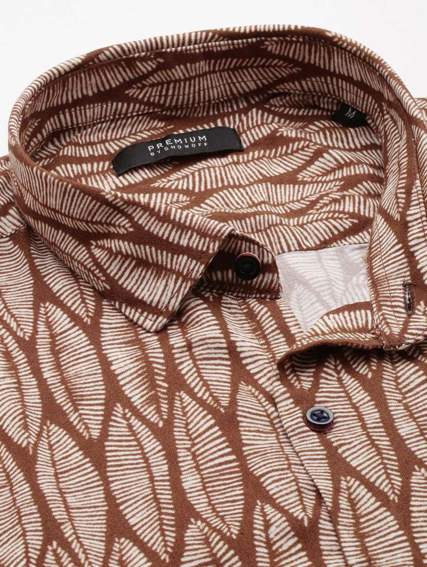 mens printed casual shirt - 19208129 - Standard Image - 5