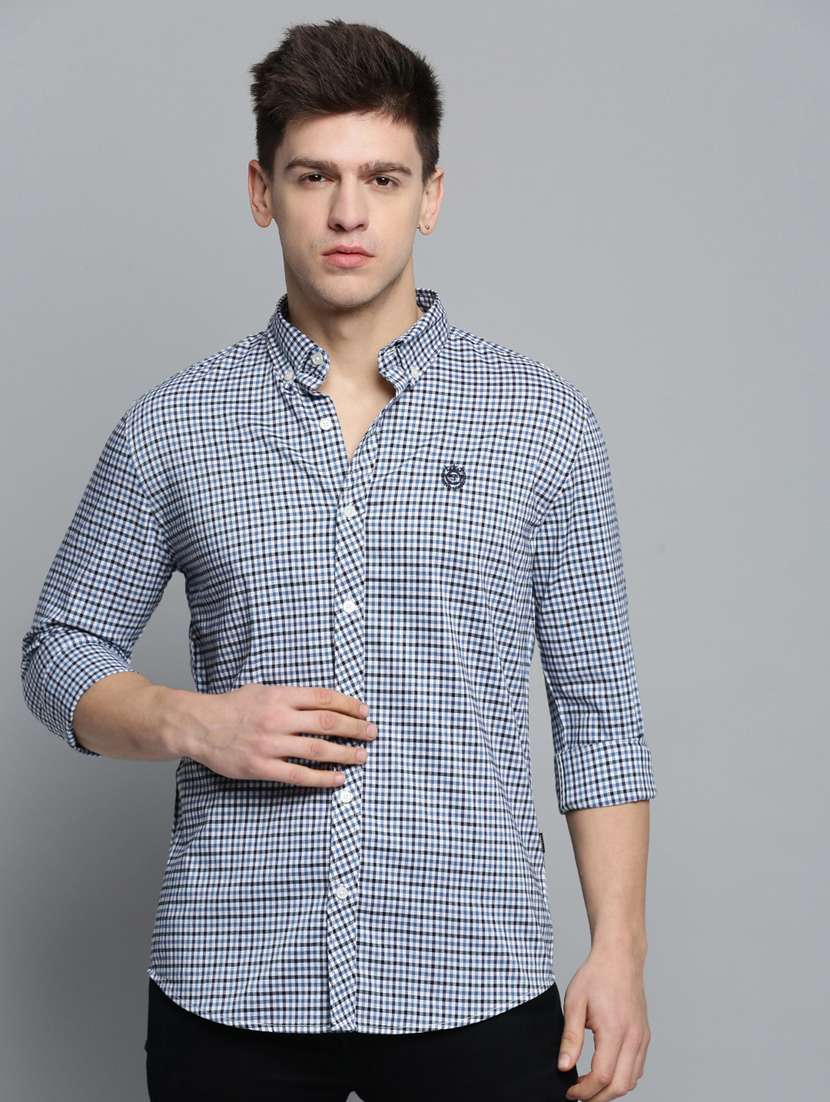 mens checks casual shirt