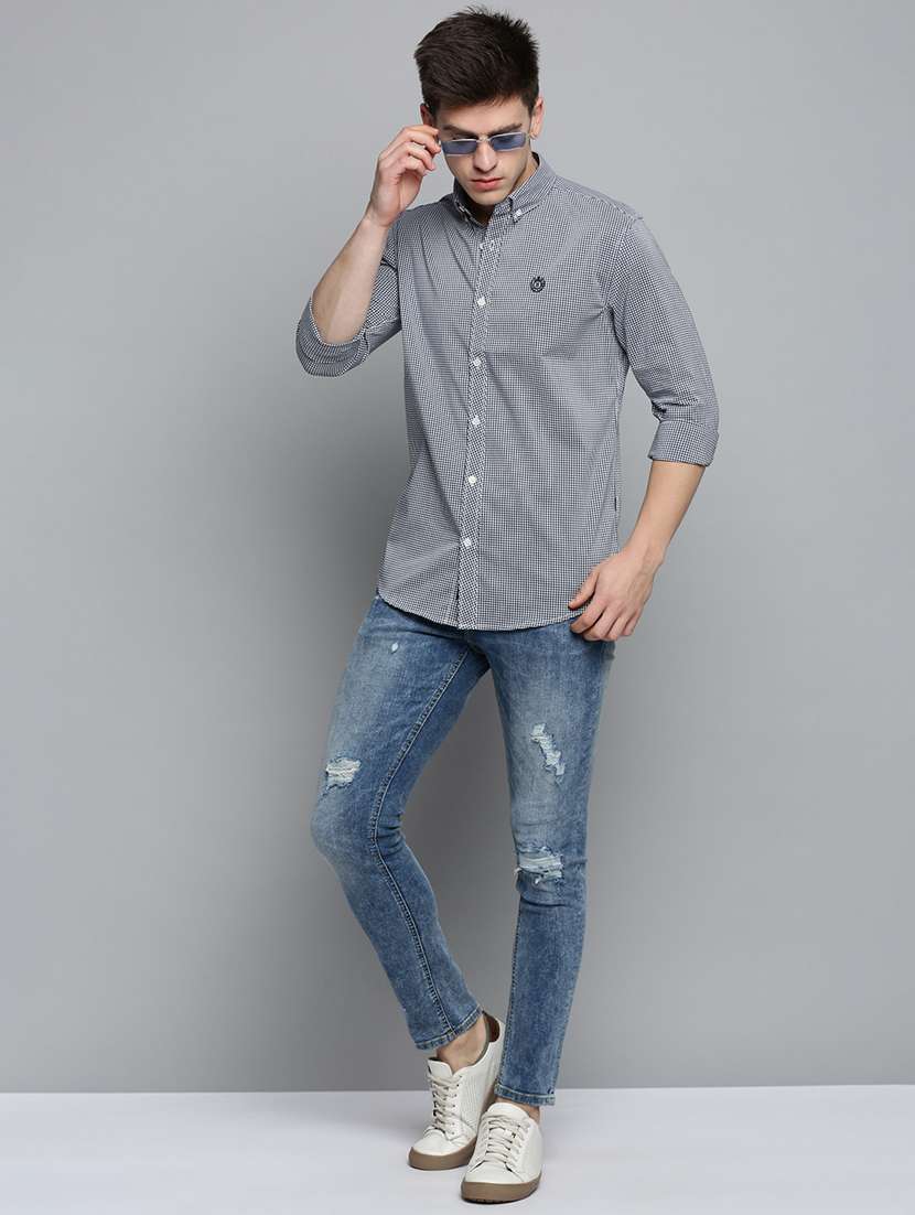 mens checks casual shirt - 19208149 -  Standard Image - 3