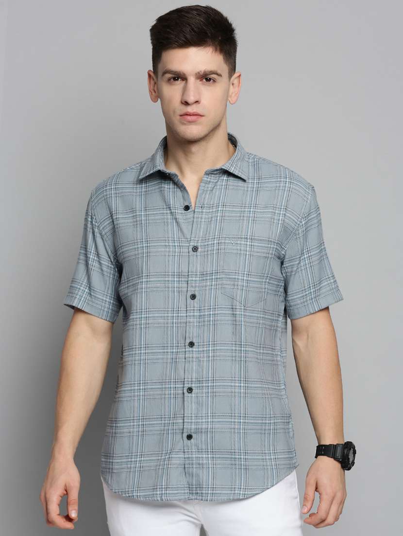 grey cotton casual shirt