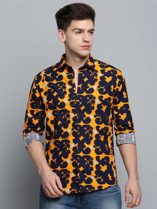 mens printed casual shirt - 19208262 - Standard Image - 0