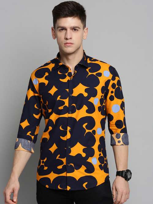 mens printed casual shirt - 19208263 - Standard Image - 0