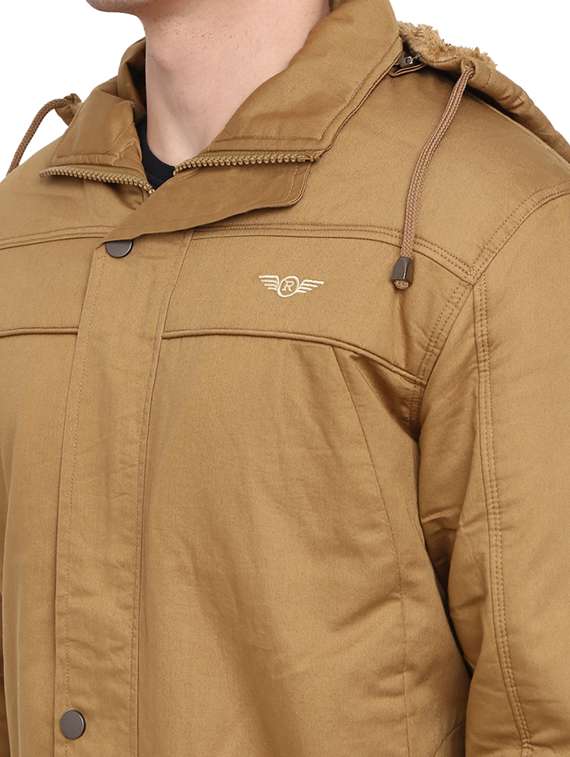 hood neck solid casual jacket - 19215001 - Standard Image - 5