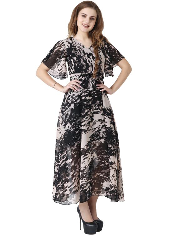 women's combo typography dress - 19215398 - Standard Image - 5