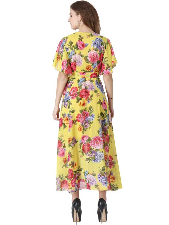 women's fit & flare floral dress - 19215399 - Standard Image - 3