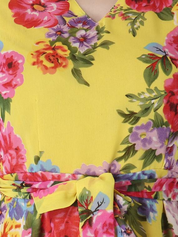 women's fit & flare floral dress - 19215399 - Standard Image - 5