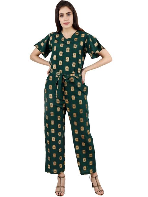 florals printed full leg jumpsuit - 19215422 -  Standard Image - 0