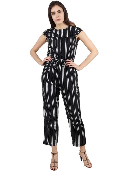 stripes full leg jumpsuit - 19215429 - Standard Image - 0